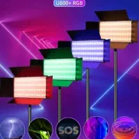 پنل نور u800 rgbدو عدد باطری و ریموت کنترل(اصلی)|دوربین عکاسی و فیلم‌برداری|شیراز, زند|دیوار