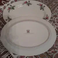 ۴ عدد دیس و ۲ عدد مرغ‌خوری گل‌سرخی قدیمی|کلکسیون اشیاء عتیقه|رشت, رشتیان|دیوار
