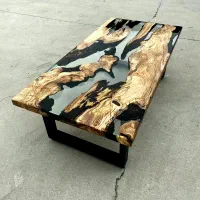 ساخت میز رزینی وچوبی|صنایع دستی و سایر لوازم تزئینی|نقده, |دیوار