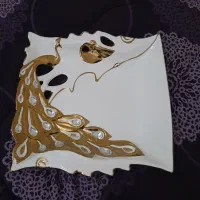 ست شیرینی خوری میوه و آجیل و گلدون طرح طاووس