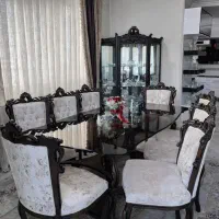 ست ۹ نفره سلطنتی + ناهارخوری ۸ و بوفه و ۳ میز