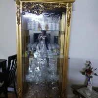 مبل 7 نفره با ویترین ومیز وسط ودو عسلی با روکش|مبلمان خانگی و میز عسلی|تهران, شکوفه|دیوار