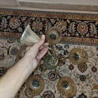 لوستر برنجی|لوستر و چراغ آویز|نسیم‌شهر, |دیوار