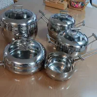 دو سرویس قابلمه استیل و چدن