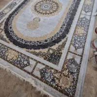 فرش متین کاشان رنگین کمانی از طرح ورنگ جدید