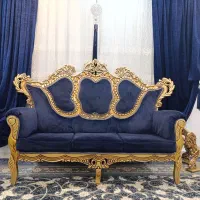 مبل هفت نفره و شال پرده|مبلمان خانگی و میز عسلی|ساوه, |دیوار