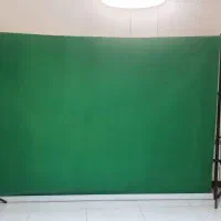 پرده کروماکی (پرده سبز) مخمل با پایه و گیره