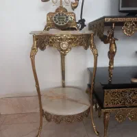 میز تلفن و تلفن برنز