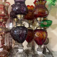 لاله شمعدان لامپا تراش کریستالی