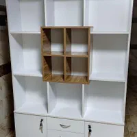 کتابخانه و کمد چوبی مدرن با کشو و طبقات|کتابخانه، شلف، قفسه‌های دیواری|تبریز, |دیوار