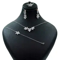 سرویس نقره زنانه جی تی ای مدل فلاور با قیمت مناسب