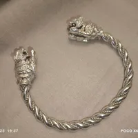 دستبند نقره کله شیر