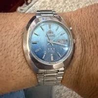 ساعت اورینت سه ستاره اتومات اصل، صفحه آبی ، کوکی