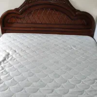 تخت منبت کاری قدیمی +تشک تخت|تخت و سرویس خواب|رشت, فخب|دیوار
