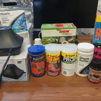 لوازم آکواریوم پمپ و تستر و غذا