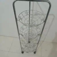 سبد سیب زمینی پیاز استیل اصل چهار طبقه|آب‌چکان و نظم‌دهنده ظروف|مشهد, انقلاب|دیوار