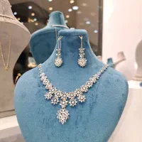 نیم ست طلا سفید بدون اجرت|جواهرات|فردیس, فردیس|دیوار