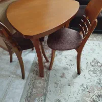 میز نهارخوری ۳ نفره چوب راش کاملاً سالم در حد نو