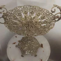 میوه خوری برنج و شمعدان برنز|ظروف سرو و پذیرایی|آبیک, |دیوار