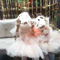 لباس مجلسی صورتی روشن  دخترانه