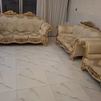 مبل 7 نفره پایه طلایی