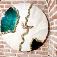 ساعت رزینی کاملا نو|صنایع دستی و سایر لوازم تزئینی|مشگین شهر, |دیوار