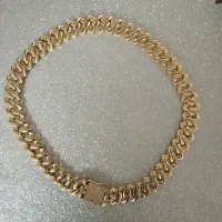 گردنبند چین فول نگین طلایی (استیل)|بدلیجات|پاکدشت, پاکدشت (مامازند)|دیوار