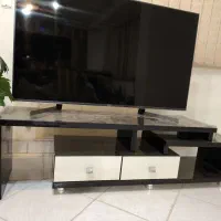 میز تی وی دو تیکه سفارشی سازی سفید مشکی ام دی اف