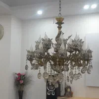 لوستر برنجی ۱۶ شعله ۸شاخه|لوستر و چراغ آویز|تهران, وردآورد|دیوار