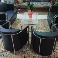 مبل ۸نفره کامل پابه نه باپایه استیل