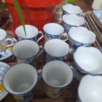 چینی گل پنبه ای|ظروف سرو و پذیرایی|خمینی‌شهر, |دیوار