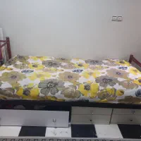 تخت تک نفره فلزی|تخت و سرویس خواب|تهران, جیحون|دیوار