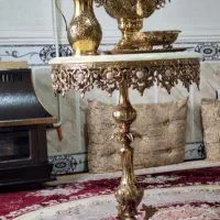 سماور زغالی برنز نوعه نو و ست کامل آکبند