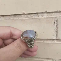 انگشتر نقره روسی یا آلپاکا سنگ شجر کلکسیونی کاردست