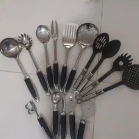 دوسرویس کفگیر ملاقه وابزار با پایه های استیلش