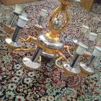 لوستر طلایی.|لوستر و چراغ آویز|زرند, |دیوار