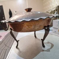 ظرف مسی پایه دارنومناسب دکور و پذیرایی ضخیم سنگین