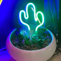 تابلو نئون کاکتوس برای فضای سبز