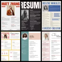 طراحی گرافیکی قالب رزومه کاری و پرتفولیو حرفه‌ای