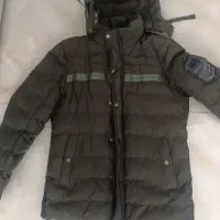 کاپشن ذخیم سبز لجنی