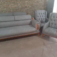 مبل با ستون اسکلت تمام چوب