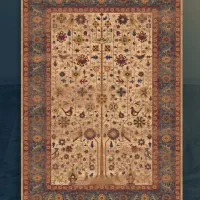 فرش ابریشمی نقشه سلطان آباد بژ|فرش|رشت, حومه رشت|دیوار