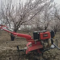 شخم زدن با تیلر در باغات و زمین کشاورزی