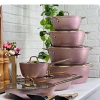 سرویس قابلمه 17 پارچه kzp مدل فلورا