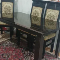 میزغذا خوری شیش نفره|میز و صندلی غذاخوری|گرمی, |دیوار