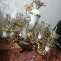 لوستر 5 شاخه برنجی|لوستر و چراغ آویز|تهران, مسعودیه|دیوار