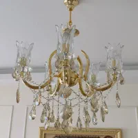 لوستر کریستال اصل رنگ ثابت|لوستر و چراغ آویز|مشهد, عامل|دیوار