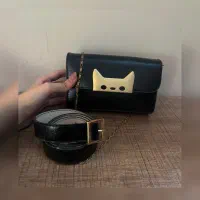 کیف روشانه ای و کمری زنانه و دخترانه گربه