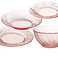 سرویس بلور فرانسوی دورالکس صورتی