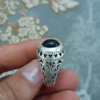 انگشتر نقره عقیق مشکی دست ساز عیار بالا|جواهرات|قم, شهرک مهدیه (مدرس)|دیوار